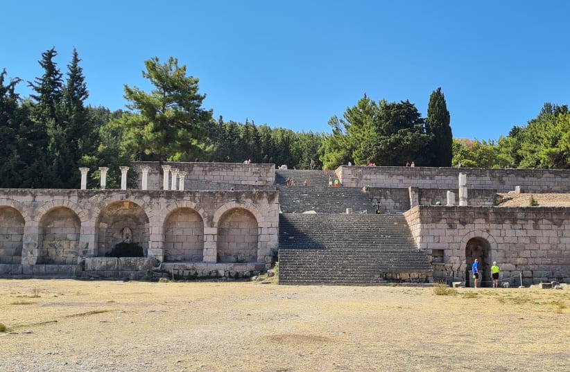  ASKLEPION, an ancient healing center where Hippocrates established the first hospital, practiced medicine, treated patients and conducted his research. (photo credit: NERIA BARR)