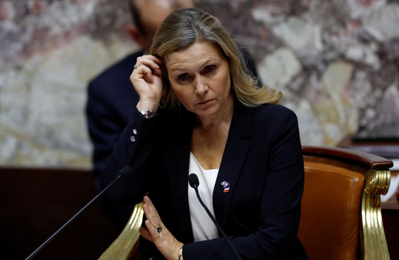  President of the National Assembly of France Yael Braun-Pivet (photo credit: REUTERS)