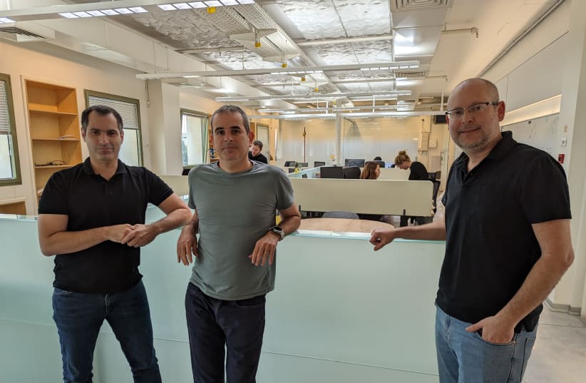  (From right to left): VP R&D & co-founder Shahar Barnea, CTO & co-founder Ziv Shragai, CEO & co-founder Avi Aflalo (photo credit: COURTESY/SIMPLEX 3D)