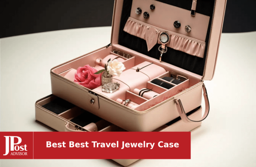 BAGSMART Jewelry Travel Organizer Case Transparent Storage Book Teal