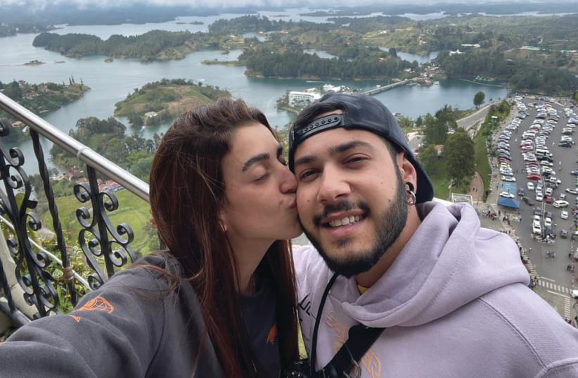  ELYA COHEN and girlfriend Ziv on a trip abroad. Ziv miraculously survived the Supernova festival, while Elya was taken captive. (photo credit: COHEN FAMILY)