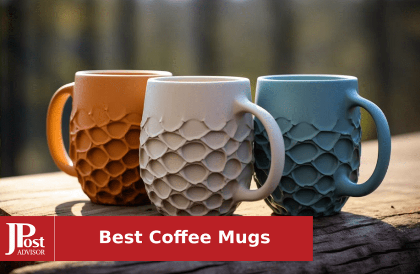 16oz Ceramic Coffee Mugs for Men/Women - Set of 2 with Spoons, Great for  Soup, Cocoa, Office, Home, Engagement Gifts