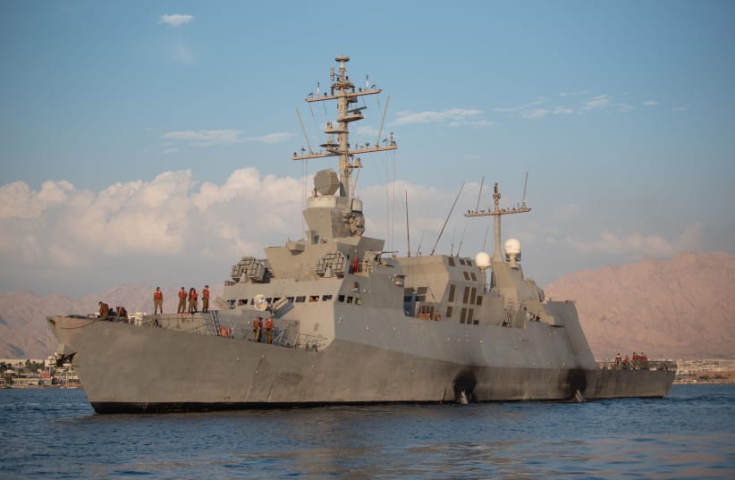  Israel Navy missile ships head to the Red Sea after several aerial intrusions by Houthi drones, November 1, 2023 (photo credit: IDF SPOKESPERSON'S UNIT)