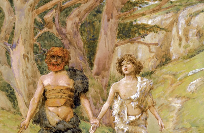 'Cain leadeth Abel to death' by James Tissot, c. 1900 (photo credit: JAMES TISSOT/WIKIPEDIA)
