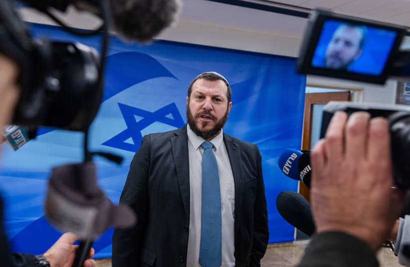  Minister of Heritage Amichai Eliyahu attends a government conference at the Prime Minister's office in Jerusalem on January 8, 2023. (photo credit: OLIVIER FITOUSSI/FLASH90)