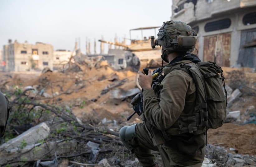  Israeli forces are seen operating in the Gaza Strip on November 7, 2023 (photo credit: IDF SPOKESPERSON'S UNIT)