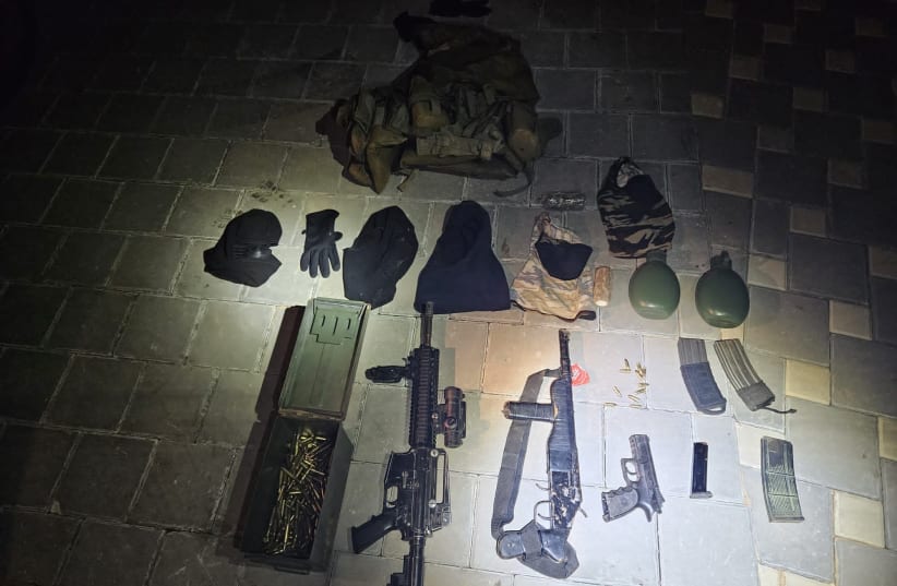  IDF confiscates weapons in West Bank on November 11, 2023 (photo credit: IDF SPOKESMAN’S UNIT)