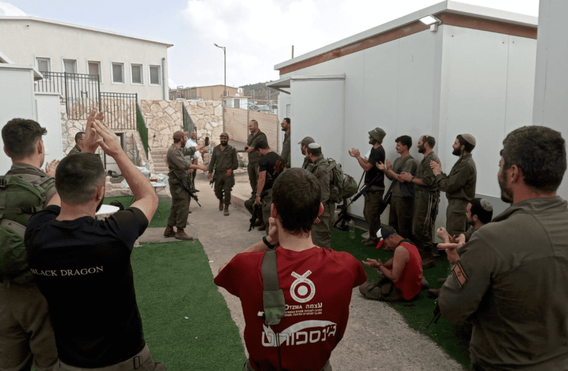 The IDF Reservists Training at AFYBA School Site (photo credit: AFYBA)