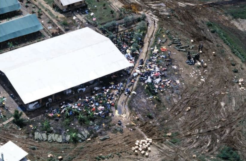  US ARMED Forces collect bodies from Jonestown.  (photo credit:  NARA & DVIDS Public Domain Archive)
