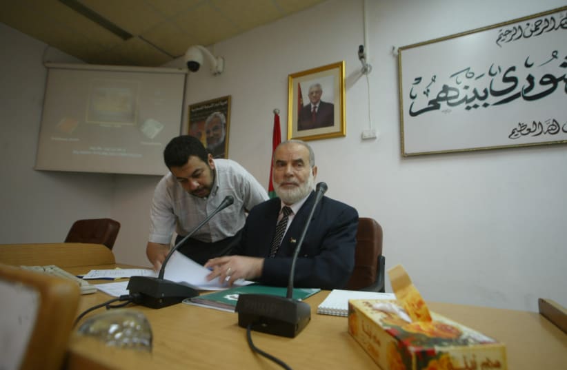  Senior Hamas official Ahmed Bahr seen in his office in Gaza on July 15, 2007 (photo credit: Ahmad Khateib/Flash90)