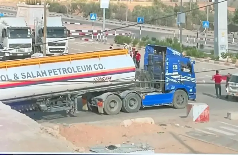  Fuel trucks enter the Gaza Strip. October 22, 2023 (photo credit: SECTION 27A COPYRIGHT ACT, SOCIAL MEDIA)