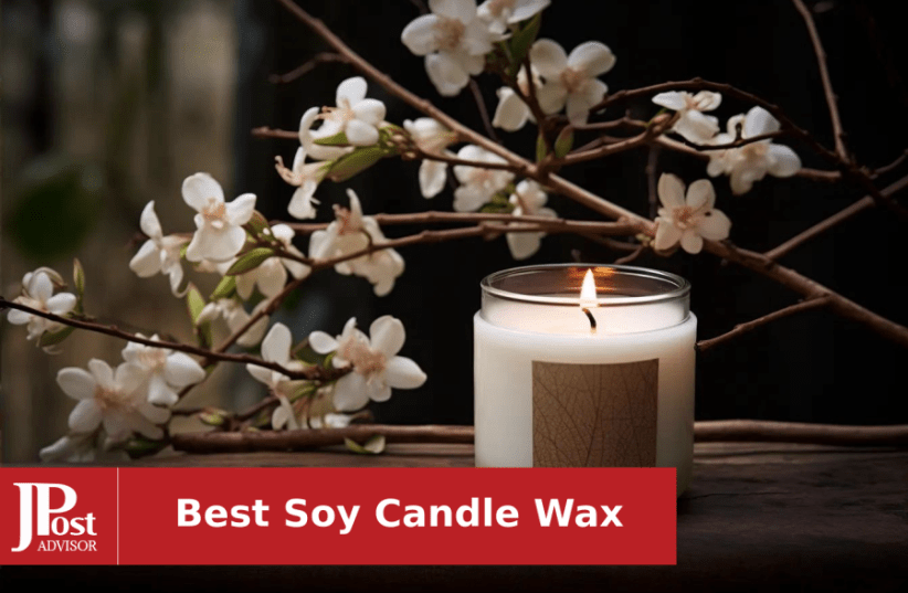 Hearth & Harbor Soy Candle Wax for Candle Making - Natural - 5 lb Bag, Premium Soy Wax Flakes, 100 Cotton Candle Wicks, 100 Wick