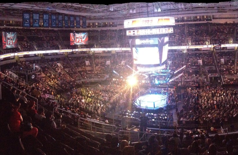  The Former HP Pavilion In San Jose During a UFC event. (photo credit: RON HALL / CC ATTRIBUTION 2.0 GENERIC https://creativecommons.org/licenses/by/2.0/deed.en)