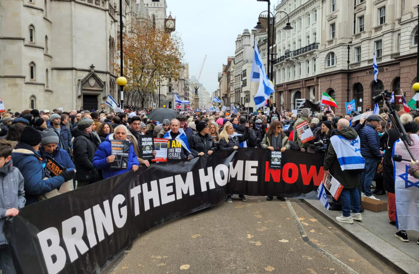  British Jews march against antisemitism, 26 November, 2023.  (photo credit: ANONYMOUS)