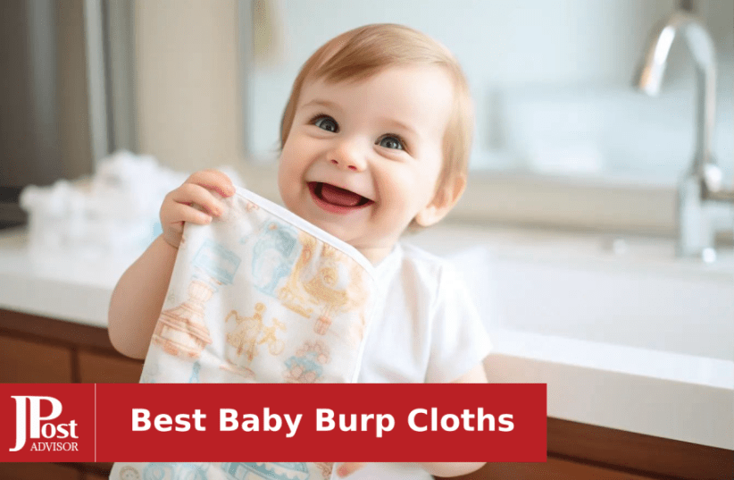 Muslin Burp Cloths for Baby 10 Pack 100% Cotton Baby Washcloths Large 20''x10'' Super Soft and Absorbent by Yoofoss - White