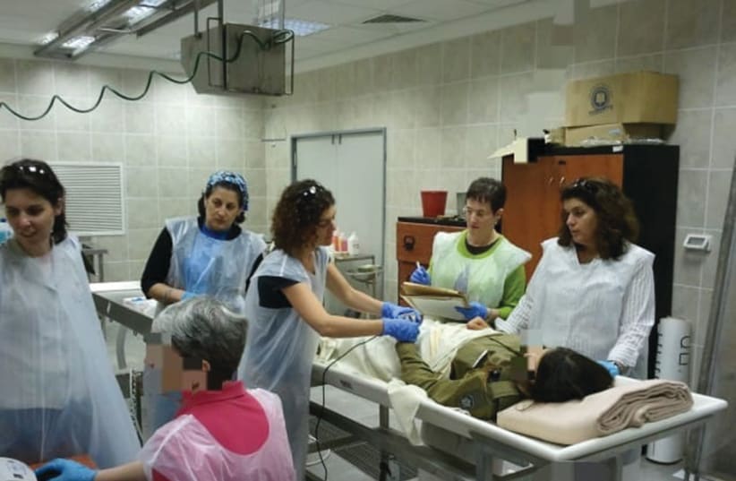 IDF Women's Hevra Kadisha Unit training exercise (photo credit: Courtesy IDF Rabbinate)
