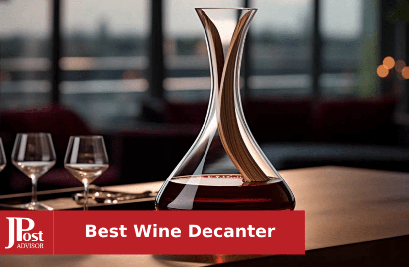 Godinger Wine Decanter Carafe, Hand Blown Wine Decanter Aerator - Wine Gifts