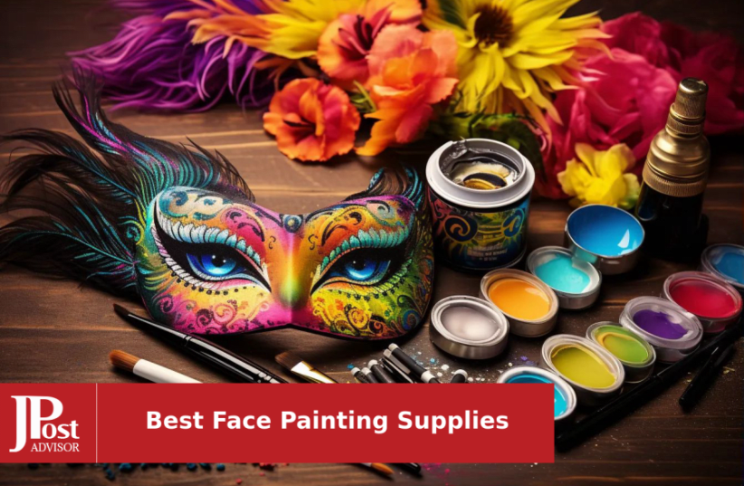 Professional Face Paint Brushes 5 PCS Face Paint Stencils FOR Bodys Painting  Kit