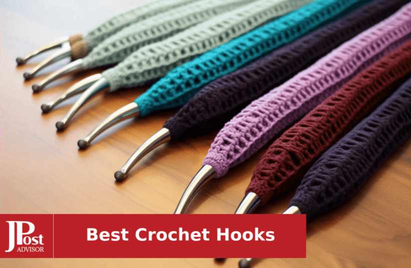 14 Size Crochet Hooks Set,2mm(B)-10mm(N) Ergonomic Crochet Hooks with Case  for Arthritic Hands, Extra Long Crochet Needles 14 Size MultiColor
