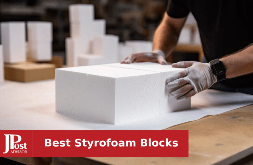 Juvale 12-Pack Sculpting Craft Foam Blocks, 4 x 4 x 2 Inch Polystyrene  Brick