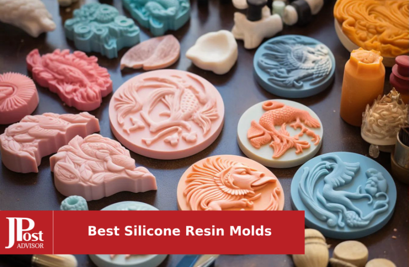 KISREL 18 Pieces Resin Coaster Molds, Coaster Molds for Epoxy Resin, Coaster Resin Mold with Storage Box Mold for DIY Art Craft Cup Mats