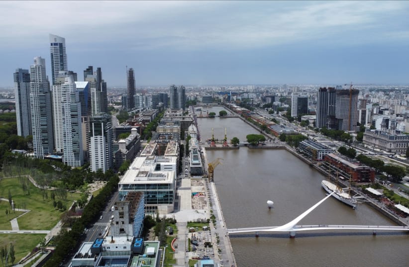  A general view of Puerto Madero neighborhood, in Buenos Aires, Argentina November 21, 2023. (photo credit: REUTERS/AGUSTIN MARCARIAN)