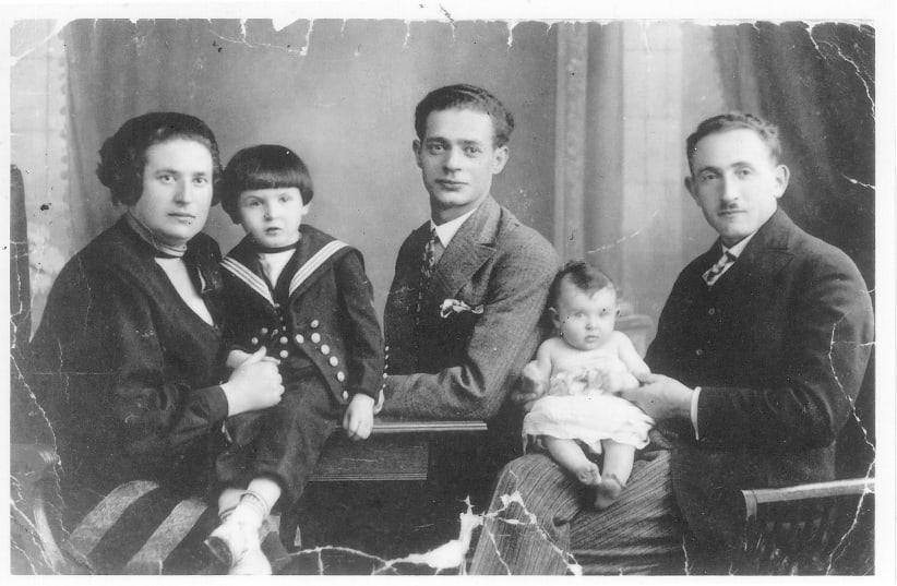  Baby Miriam with her parents, David and Tehila; brother Eli; and uncle Theo. (photo credit: COURTESY MIRIAM LITKE)