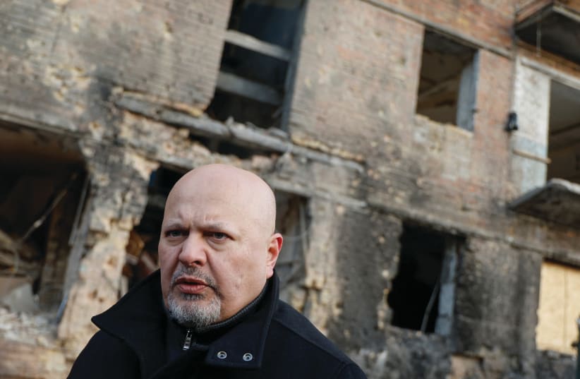  ICC PROSECUTOR Karim Khan visits Kyiv, Ukraine, in Feb. He made last-minute decisions to forgo visiting Gaza, instead making an informal visit to Israel and the West Bank.  (photo credit: VALENTYN OGIRENKO/REUTERS)