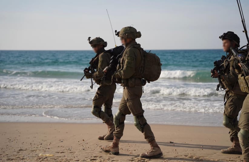  IDF soldiers operate in the southern Gaza Strip. December 2023 (photo credit: IDF SPOKESPERSON'S UNIT)