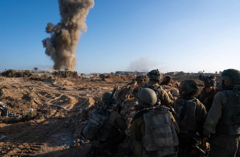 IDF soldiers operate in the Gaza Strip. December 2023 (photo credit: IDF SPOKESPERSON'S UNIT)