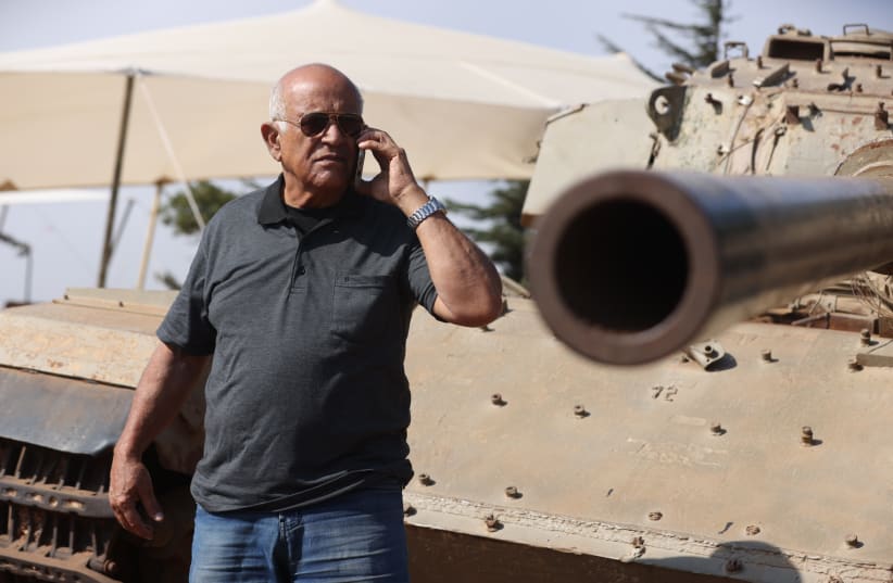  Former Israeli politician and Brigadier General Avigdor Kahalani poses for a picture in the Valley of Tears, Golan Heights, northern Israel, September 20, 2022.  (photo credit: David Cohen/Flash90)