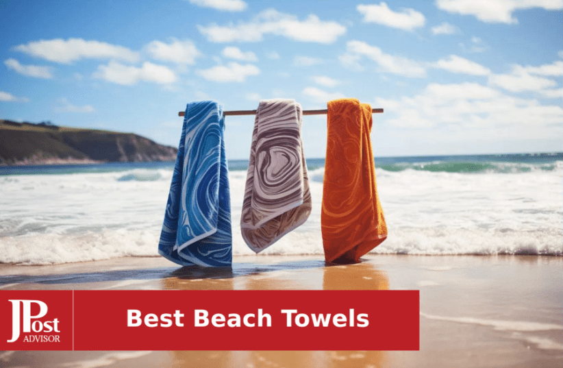 HENBAY Fluffy Oversized Beach Towel - Plush Thick Large 70 x 35 inch Cotton Pool Towel, Rose Red Striped Quick Dry Swimming Cabana Towel
