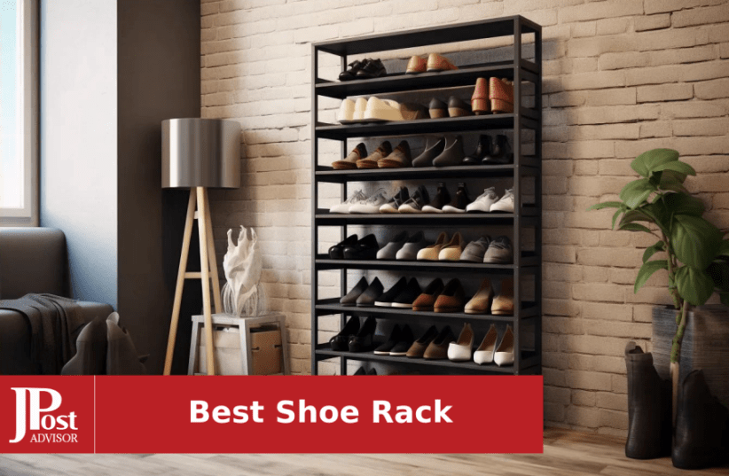 Simplify 50 Pair Shoe Organizer Rack - 10-Tier - Black