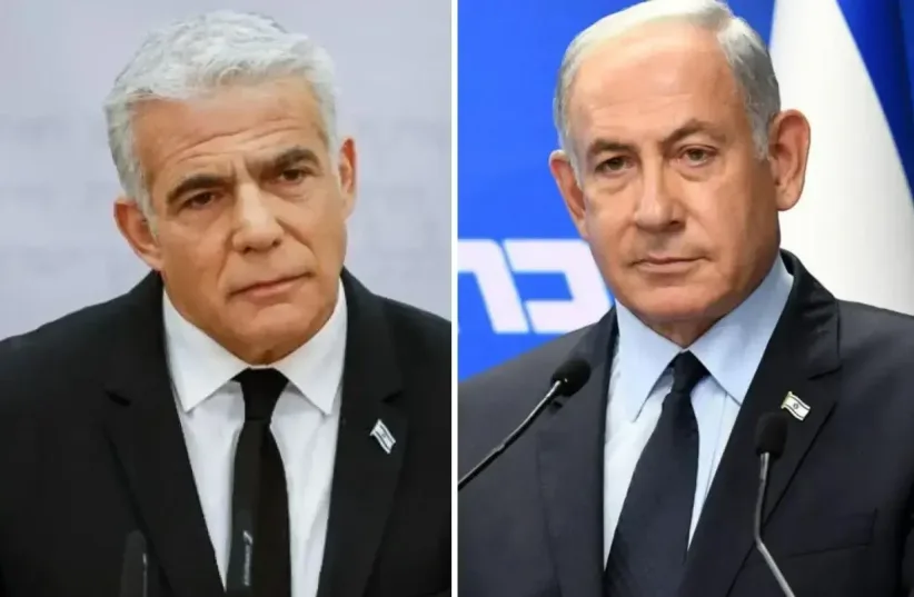 Yair Lapid, left, and Benjamin Netanyahu, right. (photo credit: FLASH90, Olivia Pitusi, REUVEN CASTRO)