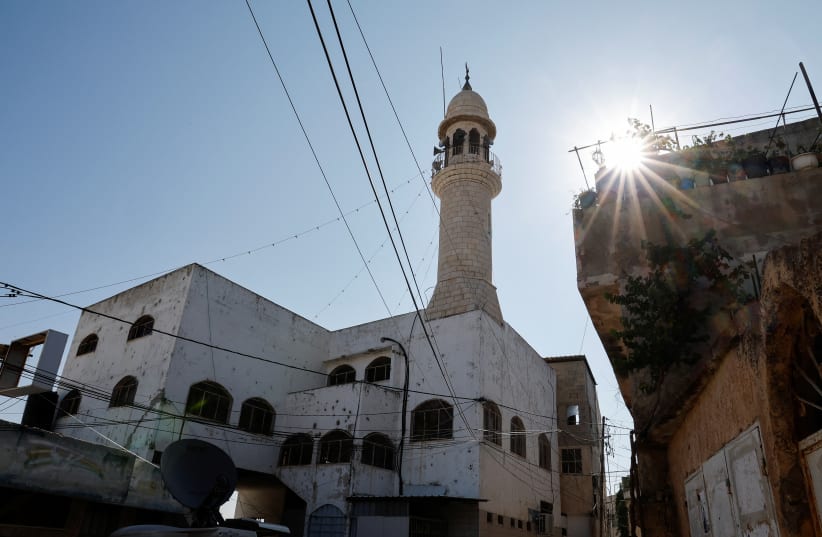  A general view of a mosque, after the Israeli army's withdrawal from the Jenin camp, July 5, 2023 (photo credit: AMMAR AWAD/REUTERS)