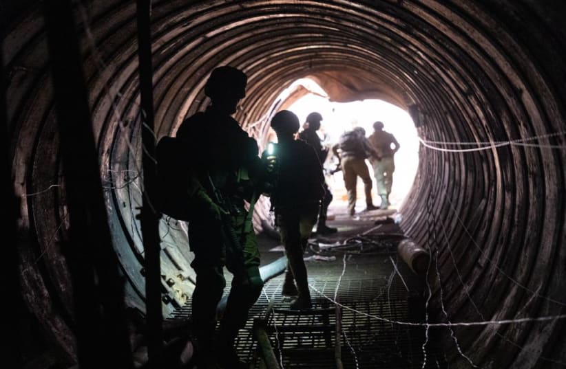  The IDF has exposed a four-kilometer-long, 50-meter deep “strategic” level tunnel (photo credit: IDF SPOKESPERSON'S UNIT)