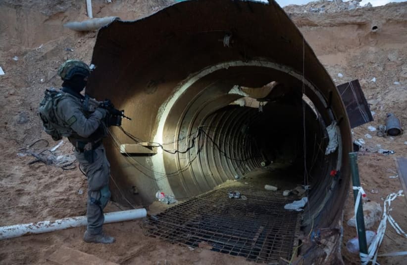  The IDF has exposed a four-kilometer-long, 50-meter deep “strategic” level tunnel (photo credit: IDF SPOKESPERSON'S UNIT)