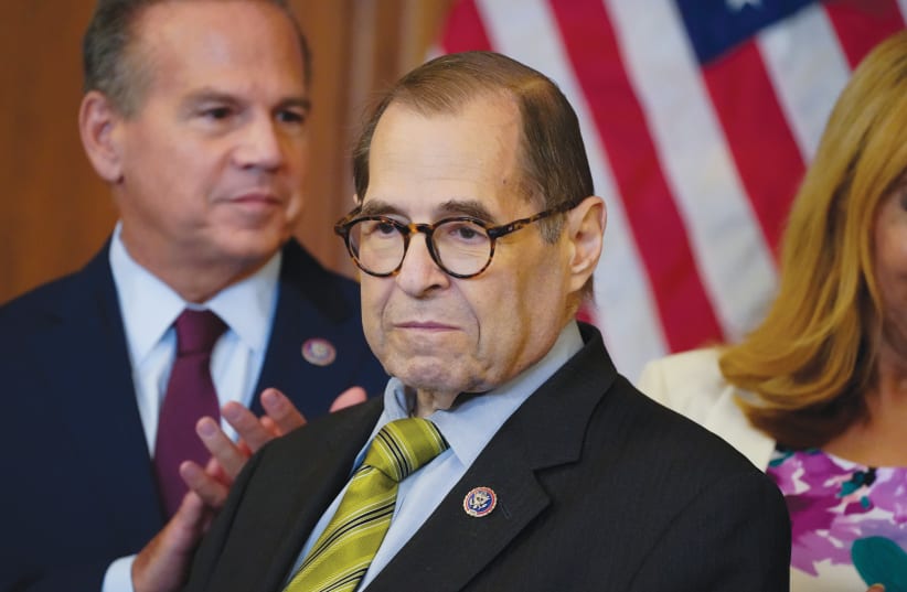  REP. JERROLD NADLER (D-New York), the only member of Congress with a yeshiva education, says that ‘Jewish anti-Zionism’ is ‘expressly not antisemitic.’ (photo credit: Elizabeth Frantz/Reuters)
