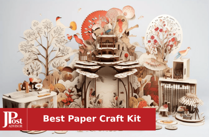 My Creative Camp Beginner's Quilling Kit - DIY Craft Kit for Kids and Adults - 10 Projects with Instructions, Storage Box, Gem Stickers, Tools, Suppli