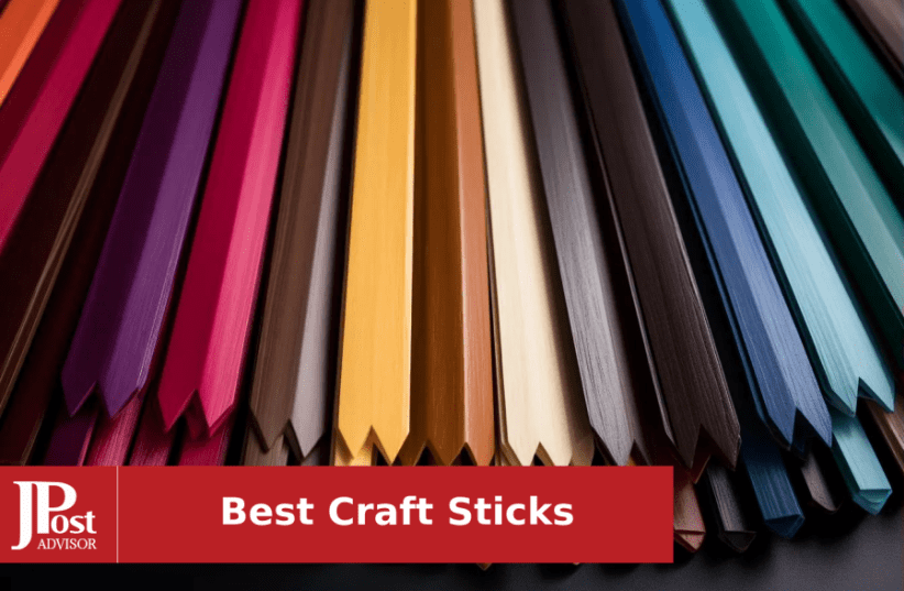  Colored Jumbo Craft Sticks, Wood Craft Sticks 6 Inch