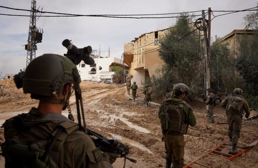  Israeli forces operate in the Gaza Strip on December 24, 2023 (photo credit: IDF SPOKESPERSON'S UNIT)