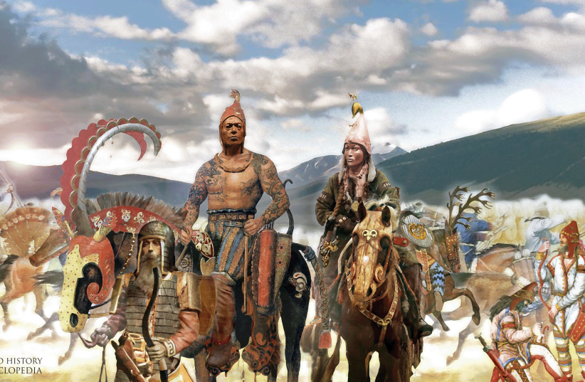  An illustrative depiction of Scythians. (photo credit: The World History Encyclopedia)