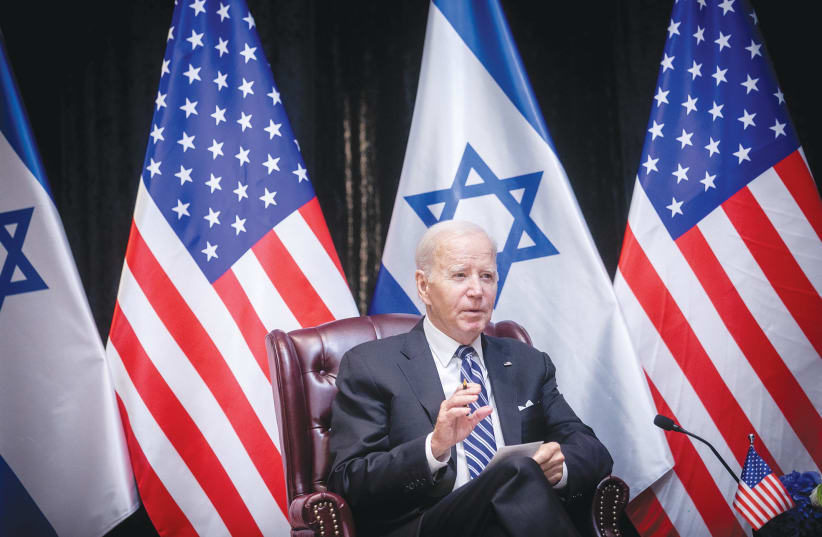  'ON THE Left,' there are people who want to see Biden crack down harder on Israel. That's why people on the Right are calling for Israel to stop relying on the US. Both sides are playing a dangerous game,' says the writer. (photo credit: MIRIAM ALSTER/FLASH90)