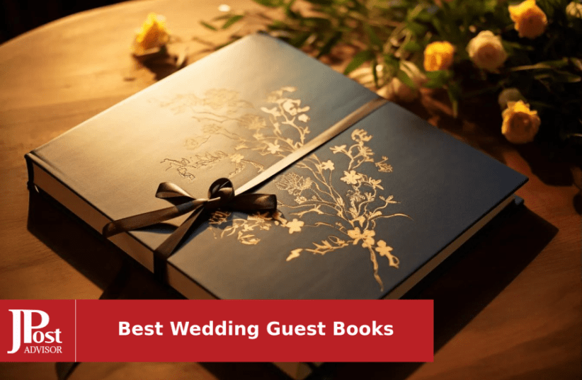Original Wedding Guest Book with Gold Foil - Gorgeous Weddings Reception Sign in Guestbook 100 Pages for Baby Shower, Events, Wedding, Polaroid