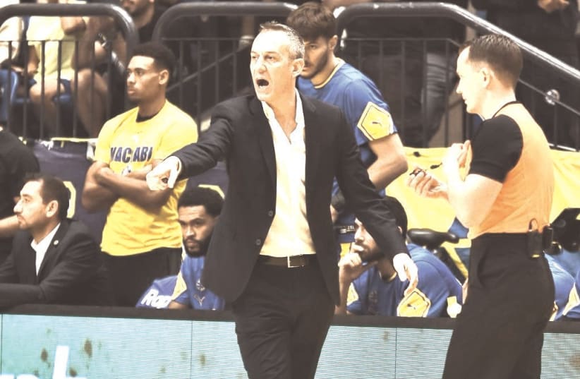 MACCABI TEL AVIV COACH Oded Katash has had to juggle his handling of the team – on and off the court – in a delicate manner through the first half of the season.  (photo credit: DOV HALICKMAN PHOTOGRAPHY)