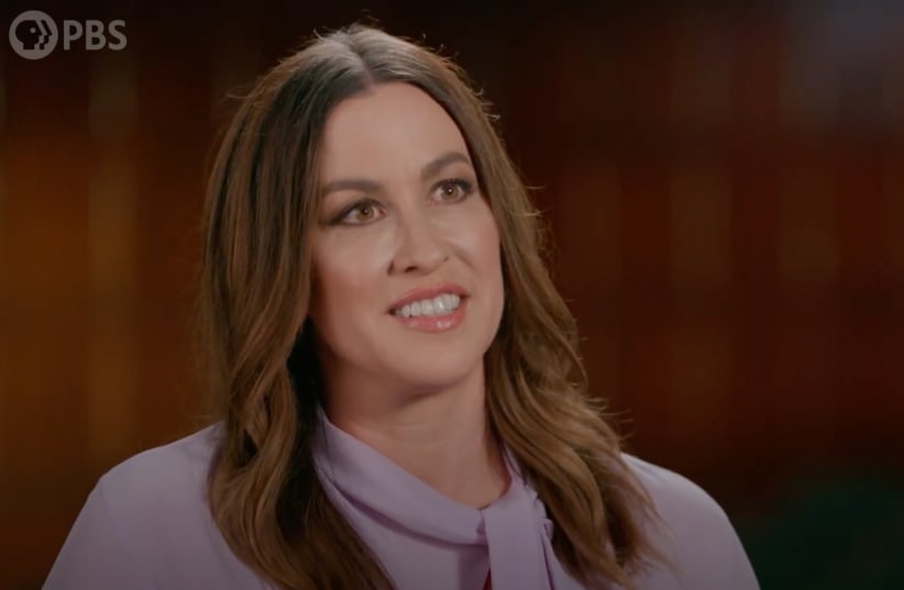  Alanis Morissette shown on PBS' celebrity genealogy series "Finding Your Roots."  (photo credit: YOUTUBE SCREENSHOT/JTA)
