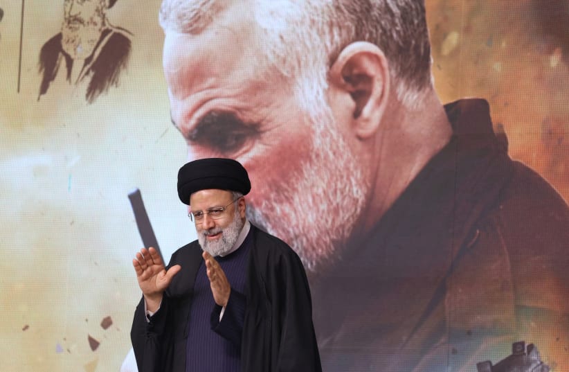  Ceremony marking fourth anniversary of the killing of senior Iranian military commander General Qasem Soleimani in a US attack, in Tehran. (photo credit: MAJID ASGARIPOUR/WANA (WEST ASIA NEWS AGENCY) VIA REUTERS)
