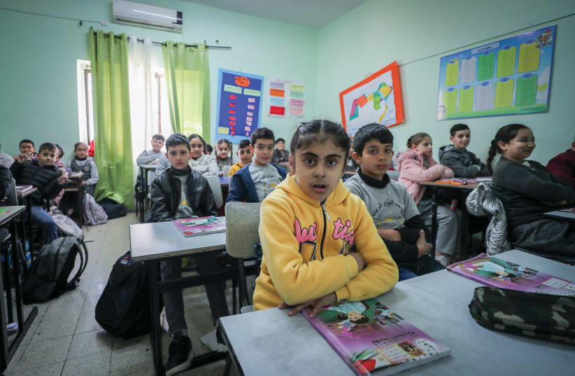  An illustrative image of Arab youth studying at the Noreen school in east Jerusalem. (photo credit: JAMAL AWAD/FLASH90)