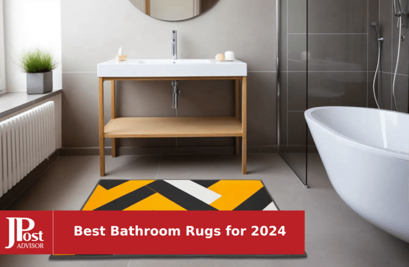 Gorilla Grip Memory Foam Bath Rug, 30x20, Thick Soft Striped Bathroom Mat,  Absorbent Decorative Mats, Machine Washable, Durable