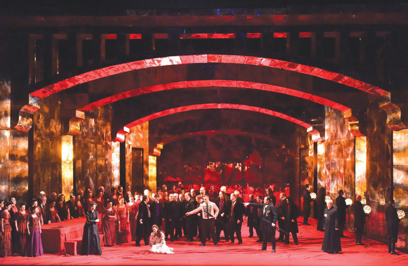  HILA FAHIMA in The Israeli Opera’s production of Donizetti’s ‘Lucia di Lammermoor.’ (photo credit: YOSSI ZWECKER)